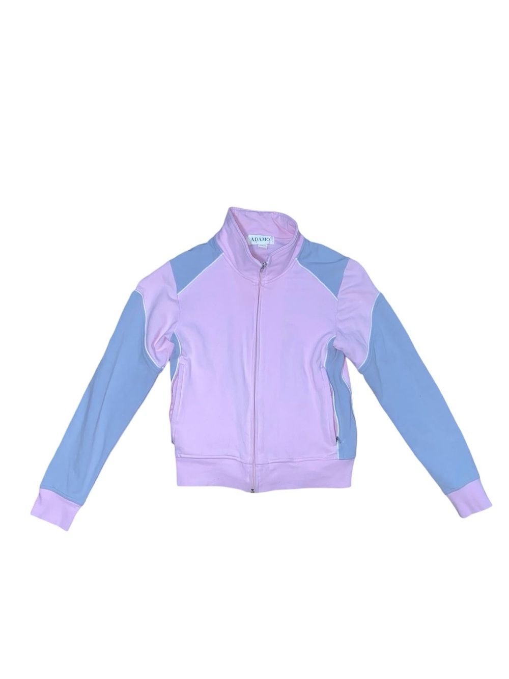 ADAMO Vintage Y2K Full Zip Track Jacket Stand Collar Long Sleeve Athletic